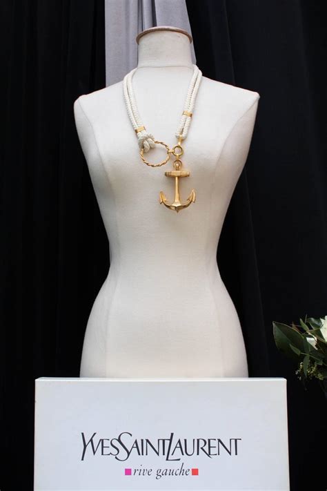 ysl anchor necklace|st laurent necklace.